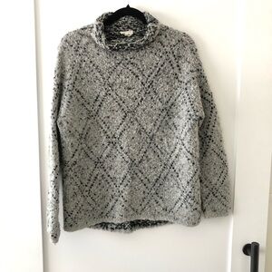 Soft Joie Gray Turtleneck Wool Oversized Sweater XS